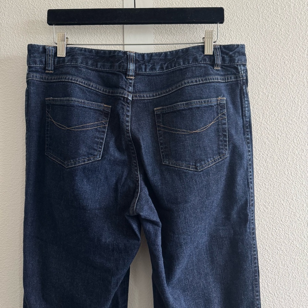 J. Jill Flare Leg Dark Wash Blue Jeans Cotton Stretch - Picture 7 of 11